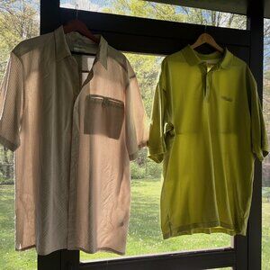 (2) Columbia PFG/Omni Guard Shirts - Fishing Vented Back XLT